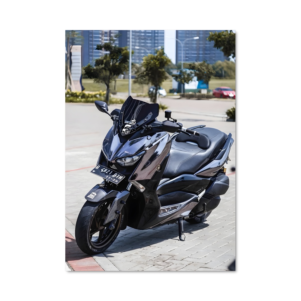 Poster Moto Noir – affiche Yamaha